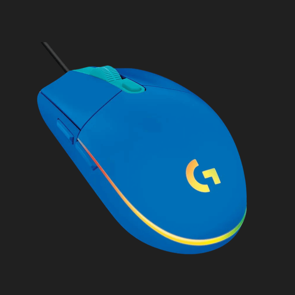Mouse alámbrico Gamers Logitech G203 RGB LIGHTSYNC Azul